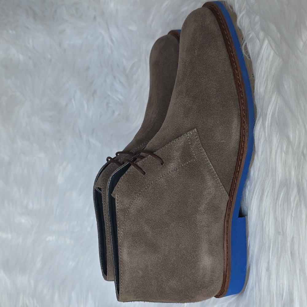 Men's Suede Chukka Boots - Grey and Blue - Picture 2 of 11